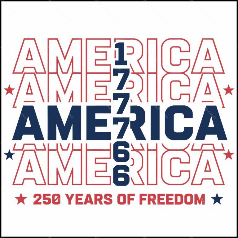 America 250 Direct to Film (DTF) Heat Transfer U-1424