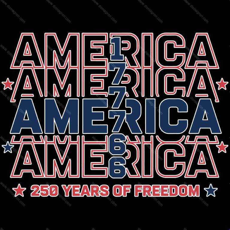 America 250 Direct to Film (DTF) Heat Transfer U-1424