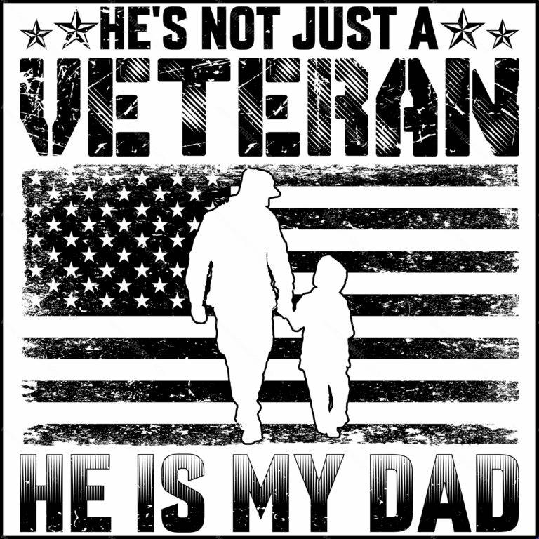 He's Not Just A Veteran Direct to Film (DTF) Heat Transfer V-1438