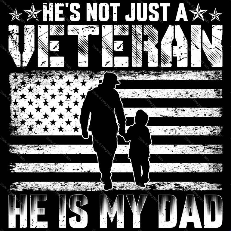 He's Not Just A Veteran Direct to Film (DTF) Heat Transfer V-1438
