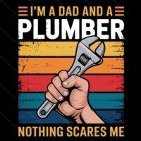 I'm A Dad And A Plumber Direct to Film (DTF) Heat Transfer F-1470
