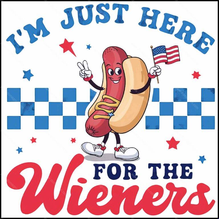 I'm Just Here For The Wieners Direct to Film (DTF) Heat Transfer U-1441