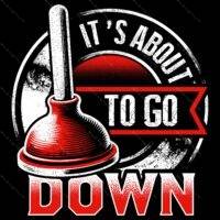 It's About To Go Down Plumber Direct to Film (DTF) Heat Transfer F-1468