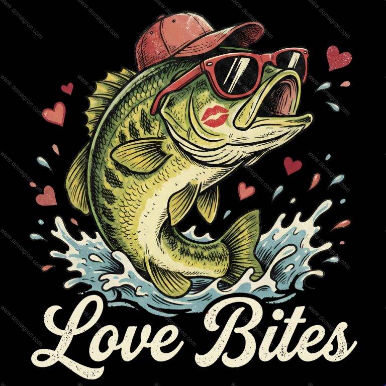 Love Bites Valentine Fisher Direct to Film (DTF) Heat Transfer V-1430