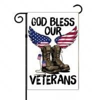 God Bless Our Veterans Garden Flag V-1432