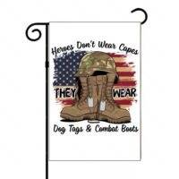 Heroes Don't Wear Capes Veteran Garden Flag V-1435