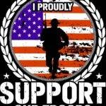 I Proudly Support Our Troops Metal Photo U-1447