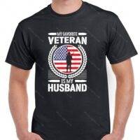 My Favorite Veteran Is My Husband Shirt V-1450