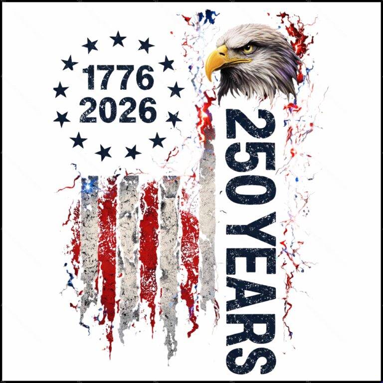 America 250 Patriotic Direct to Film (DTF) Heat Transfer U-1517