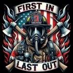 First In Last Out Firefighter Direct to Film (DTF) Heat Transfer F-1491