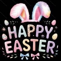 Happy Easter Direct to Film (DTF) Heat Transfer H-1483