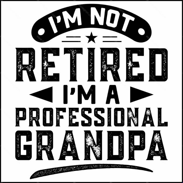 I'm Not Retired I'm A Professional Grandpa Direct to Film (DTF) Heat Transfer F-1504