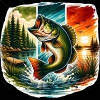 Open Mouth Fisherman's Fish Direct to Film (DTF) Heat Transfer F-1519