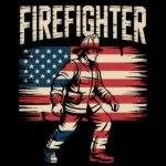 Patriotic Firefighter Direct to Film (DTF) Heat Transfer F-1490