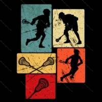 Retro Lacrosse Direct to Film (DTF) Heat Transfer F-1515