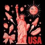 Statue Of Liberty USA Patriotic Direct to Film (DTF) Heat Transfer U-1501