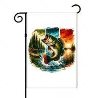 Open Mouth Fisherman's Fish Garden Flag F-1519