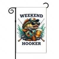 Weekend Hooker Fishing Garden Flag F-1530