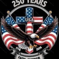 America 250 Faith Freedom Metal Photo U-1479
