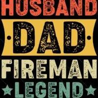 Husband Dad Fireman Legend Metal Photo F-1492