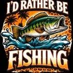 I'd Rather Be Fishing Metal Photo F-1523