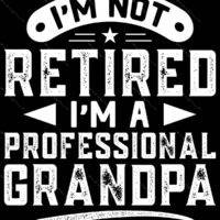 I'm Not Retired I'm A Professional Grandpa Metal Photo F-1504