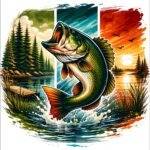 Open Mouth Fisherman's Fish Metal Photo F-1519