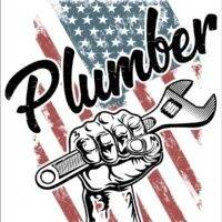 Plumber American Flag Metal Photo F-1478