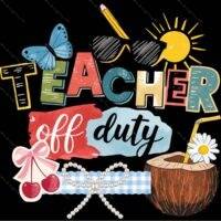 Teacher Off Duty Metal Photo F-1497