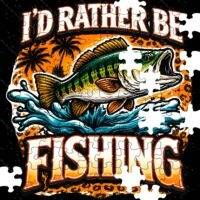 I'd Rather Be Fishing Jigsaw Puzzle F-1523
