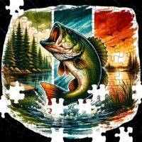 Open Mouth Fisherman's Fish Jigsaw Puzzle F-1519