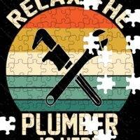 Relax The Plumber Is Here Jigsaw Puzzle F-1510