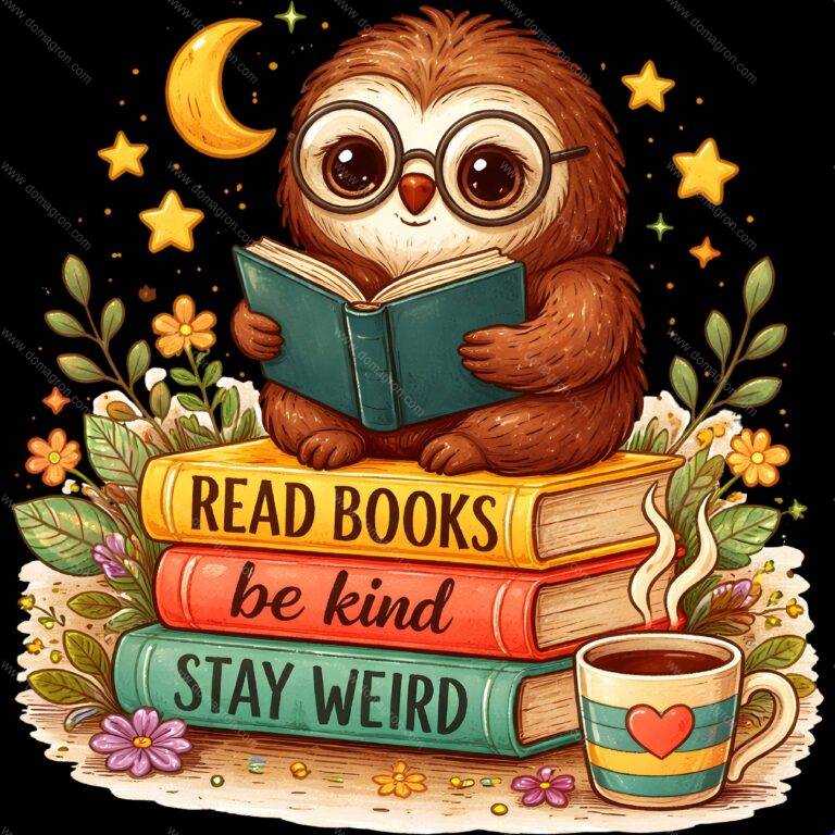 Read Books Be Kind Stay Weird Direct to Film (DTF) Heat Transfer F-1555
