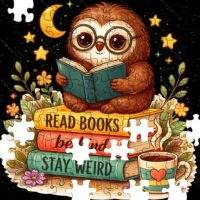 Read Books Be Kind Stay Weird Jigsaw Puzzle F-1555