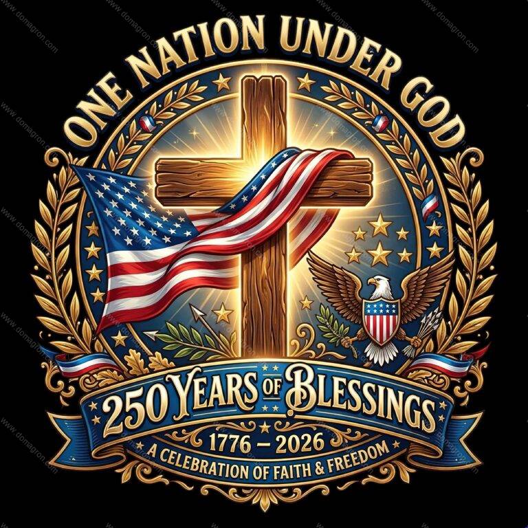 One Nation Under God Direct to Film (DTF) Heat Transfer U-1578