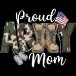 Proud Army Mom Direct to Film (DTF) Heat Transfer M-1568