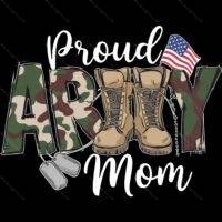 Proud Army Mom Direct to Film (DTF) Heat Transfer M-1568