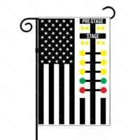 Drag Racing American Flag Garden Flag R-1577