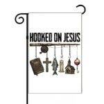 Hooked On Jesus Garden Flag I-1572