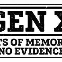 Gen X Lots Of Memories No Evidence License Plate F-1561