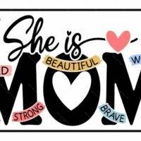 She Is Mom License Plate F-1569