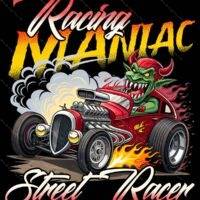 Racing Maniac Drag Racing Metal Photo R-1571