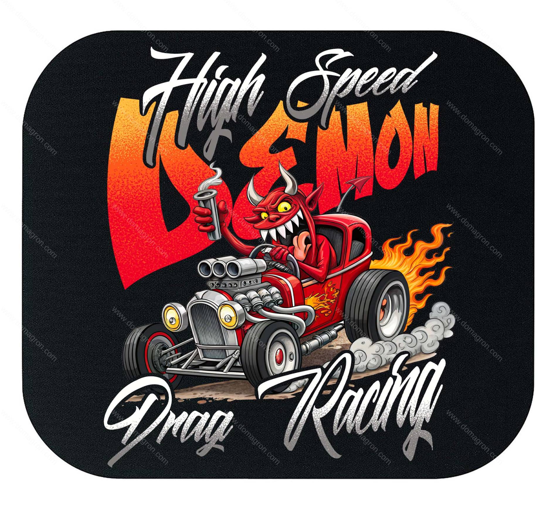 High Speed Demon Drag Racing Mouse Pad R-1581