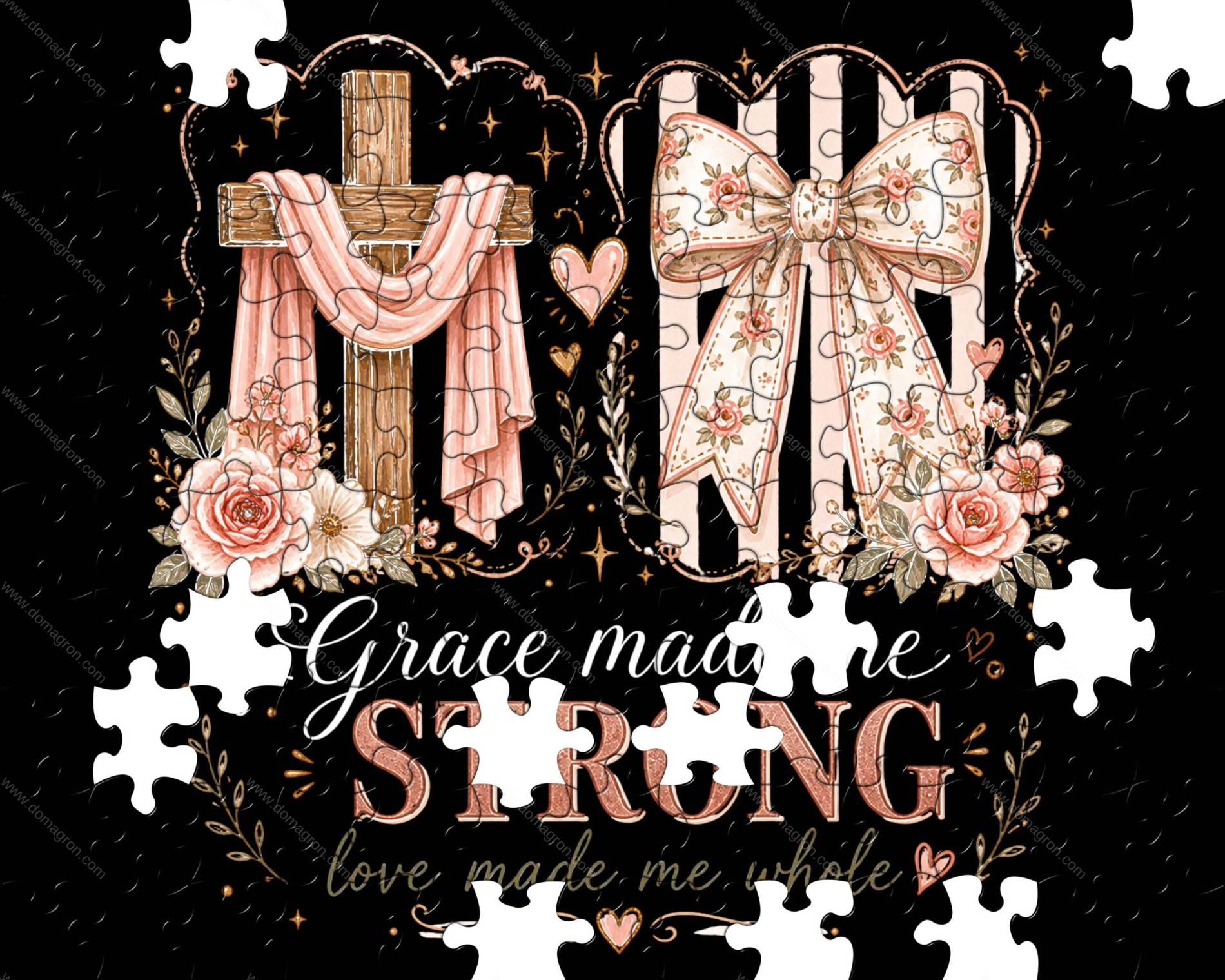 Grace Made Me Strong Love Made Me Whole Jigsaw Puzzle I-1582