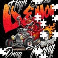 High Speed Demon Drag Racing Jigsaw Puzzle R-1581
