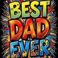 Best Dad Ever Metal Photo F-1593