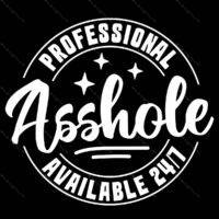 Professional Asshole Sarcastic Metal Photo S-1588