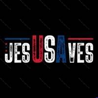 Jesus Saves USA Inspirational Patriotic Direct to Film (DTF) Heat Transfer I-1613