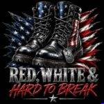 Red White Patriotic Boots Direct to Film (DTF) Heat Transfer U-1597