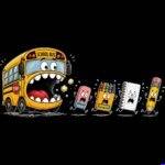 School Eating Bus Direct to Film (DTF) Heat Transfer F-1619